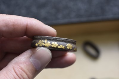 Lot 42 - A COLLECTION OF SIX VARIOUS FUCHI AND SIX VARIOUS KASHIRA