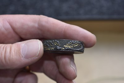 Lot 42 - A COLLECTION OF SIX VARIOUS FUCHI AND SIX VARIOUS KASHIRA