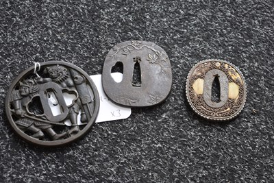 Lot 34 - THREE IRON TSUBA