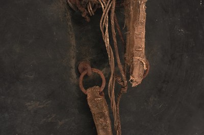 Lot 59 - OF TIPU SULTAN INTEREST - AN 18TH CENTURY INDIAN LACQUERED LEATHER SHIELD OR DHAL