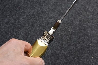 Lot 61 - OF LING RAJENDER WADEER INTEREST - A FINE GOLD COORG AYDA KATTI