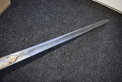 Lot 60 - OF TIPU SULTAN INTEREST - AN 18TH CENTURY INDIAN FIRANGI OR KHANDA FROM THE MYSORE ARSENAL