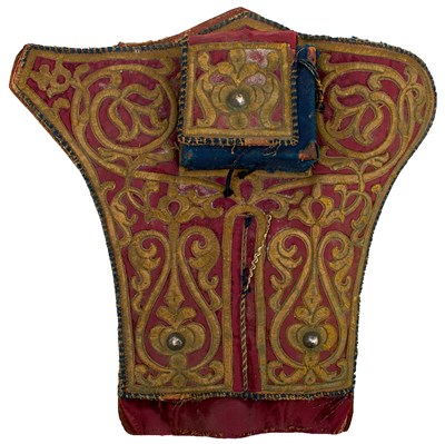 Lot A 19TH CENTURY OTTOMAN OR TURKISH HOLSTER FOR A PAIR OF PISTOLS