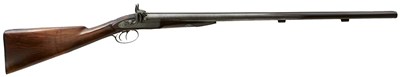 Lot 193 - A 12-BORE DOUBLE BARRELLED PERCUSSION SPORTING GUN BY BREWSTER OF STRATTON ST MARY NORFOLK
