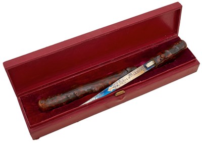 Lot AN EARLY 20TH CENTURY NOVELTY LETTER OPENER IN THE FORM OF A MINIATURE SWORD STICK OR BATON