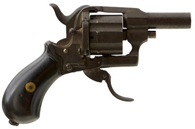 Lot A 7MM CALIBRE CLOSED FRAME SIX-SHOT BELGIAN PINFIRE REVOLVER
