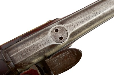 Lot A VERY RARE 13-BORE FLINTLOCK BREECH LOADING RIFLE BY CLEMETSHAW OF ALDBROUGH