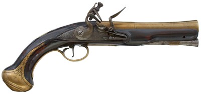 Lot AN 18TH CENTURY 10-BORE FLINTLOCK BLUNDERBUSS PISTOL BY WILLIAM REYNOLDS