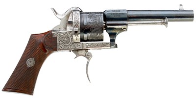Lot A PRISTINE 7MM SIX-SHOT PINFIRE REVOLVER BY LEFAUCHEUX