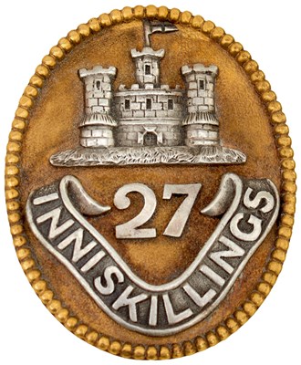 Lot AN IRISH 27TH (INNISKILLING) REGIMENT OFFICER'S SHOULDER BELT PLATE
