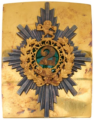 Lot OF INDIAN ARMY INTEREST: A 2ND (BENGAL NATIVE INFANTRY) REGIMENT OFFICER'S SHOULDER BELT PLATE
