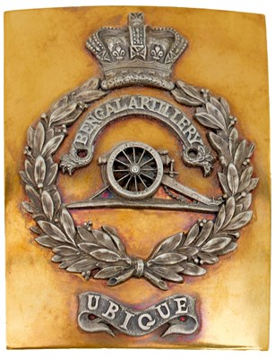 Lot OF INDIAN ARMY INTEREST: A BENGAL ARTILLERY OFFICER'S SHOULDER BELT PLATE