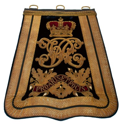 Lot A VICTORIAN MIDDLESEX YEOMANRY CAVALRY OFFICER'S FULL DRESS SABRETACHE AND COVER