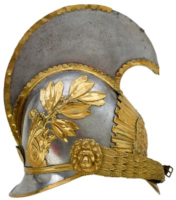 Lot A SCARCE HOUSEHOLD CAVALRY 1817 PATTERN HELMET CONVERTED FOR IMPERIAL YEOMANRY USE