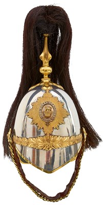 Lot A VICTORIAN 1871 PATTERN OFFICER'S HELMET OF THE ROYAL DRAGOONS