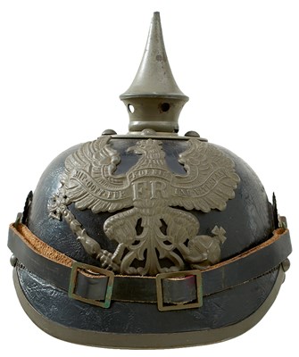 Lot A FIRST WAR GERMAN M1915 PICKELHAUBE OF BREMEN REGIMENT NO. 75 (HANSATISCHES)
