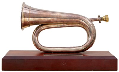 Lot A PRESENTATION SILVER PLATED BUGLE TO THE KING'S OWN YORKSHIRE LIGHT INFANTRY