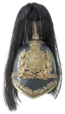 Lot AN 1871 PATTERN QUEEN'S OWN ROYAL YEOMANRY STAFFORDSHIRE TROOPER'S HELMET