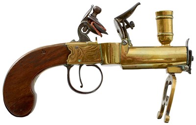Lot A LATE 18TH OR EARLY 19TH CENTURY GUN BARREL TINDER LIGHTER