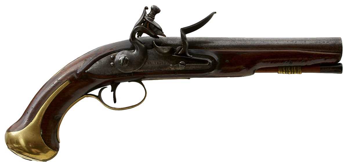 Lot 242 - A 28-BORE FLINTLOCK COACHING PISTOL BY TWIGG