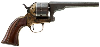 Lot 305 - A .32 RIMFIRE OBSOLETE CALIBRE MOORE'S PATENT SEVEN-SHOT REVOLVER