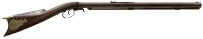 Lot 312 - A .45 CALIBRE PERCUSSION UNDER HAMMER AMERICAN RIFLE