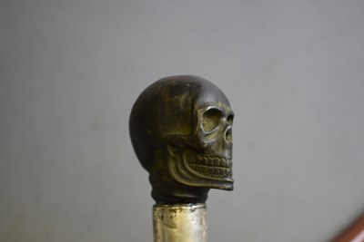 Lot 930 - A MEMENTO MORI SWORD STICK