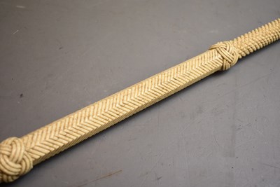 Lot 925 - A 19TH CENTURY CARVED WHALE BONE WALKING STICK