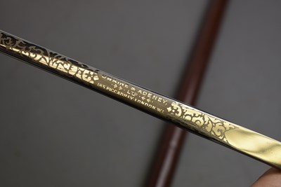 Lot 935 - A WWI PERIOD SWAGGER SWORD STICK OR BATON BY SWAINE & ADENEY