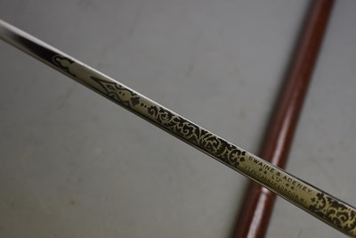 Lot 935 - A WWI PERIOD SWAGGER SWORD STICK OR BATON BY SWAINE & ADENEY