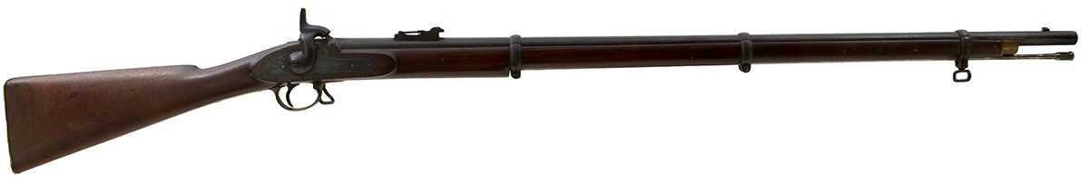 Lot 182 - A .577 CALIBRE PERCUSSION THREE-BAND ENFIELD PRESENTATION RIFLE