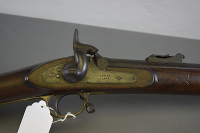 Lot 182 - A .577 CALIBRE PERCUSSION THREE-BAND ENFIELD PRESENTATION RIFLE