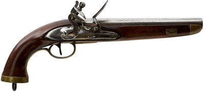 Lot 624 - A .700 CALIBRE DUTCH FLINTLOCK SEA SERVICE PISTOL