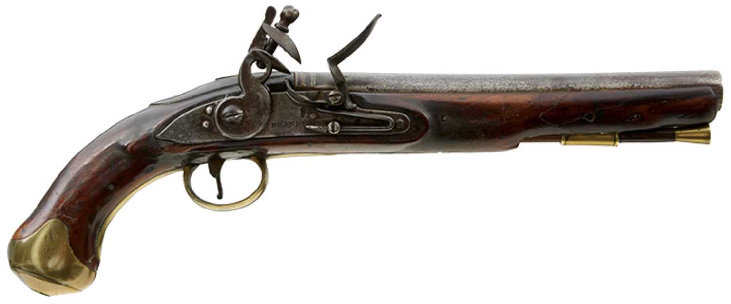 Lot 284 - A .650 CALIBRE EAST INDIA COMPANY FLINTLOCK LIGHT DRAGOON PISTOL