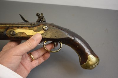 Lot 284 - A .650 CALIBRE EAST INDIA COMPANY FLINTLOCK LIGHT DRAGOON PISTOL