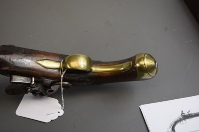 Lot 284 - A .650 CALIBRE EAST INDIA COMPANY FLINTLOCK LIGHT DRAGOON PISTOL