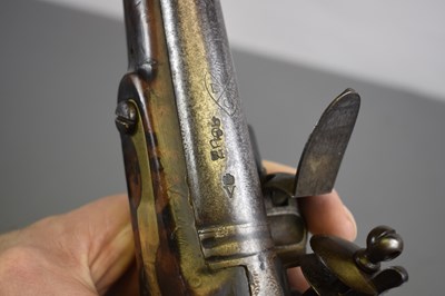 Lot 284 - A .650 CALIBRE EAST INDIA COMPANY FLINTLOCK LIGHT DRAGOON PISTOL