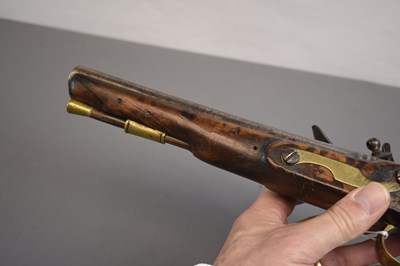 Lot 284 - A .650 CALIBRE EAST INDIA COMPANY FLINTLOCK LIGHT DRAGOON PISTOL