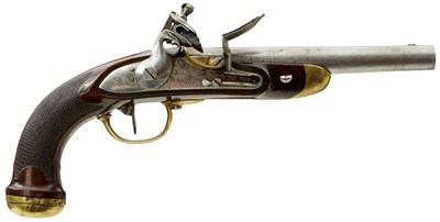 Lot 608 - A .650 CALIBRE FRENCH FLINTLOCK OFFICER'S MODEL 1816 SERVICE PISTOL