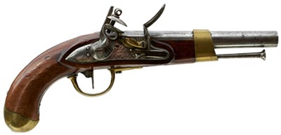 Lot 283 - A .650 CALIBRE FRENCH AN XII FLINTLOCK CAVALRY PISTOL