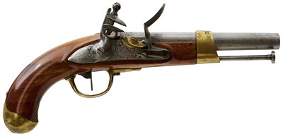 Lot 287 - A .650 CALIBRE FRENCH FLINTLOCK AN XIII SERVICE PISTOL