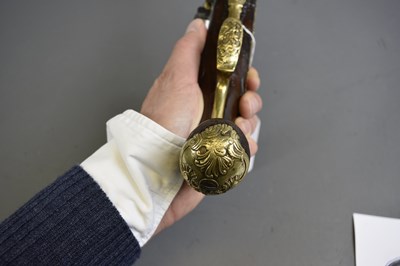 Lot 243 - A FINE 18TH CENTURY 25-BORE BOHEMIAN FLINTLOCK HOLSTER PISTOL BY PAUL BREIDENFELTER