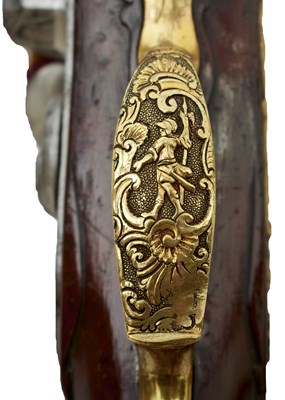Lot 243 - A FINE 18TH CENTURY 25-BORE BOHEMIAN FLINTLOCK HOLSTER PISTOL BY PAUL BREIDENFELTER