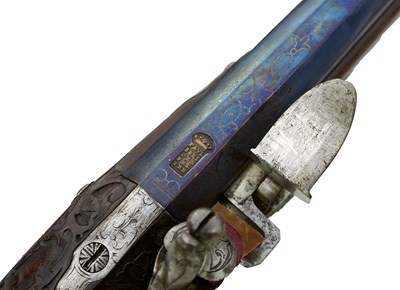 Lot 243 - A FINE 18TH CENTURY 25-BORE BOHEMIAN FLINTLOCK HOLSTER PISTOL BY PAUL BREIDENFELTER