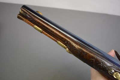 Lot 243 - A FINE 18TH CENTURY 25-BORE BOHEMIAN FLINTLOCK HOLSTER PISTOL BY PAUL BREIDENFELTER