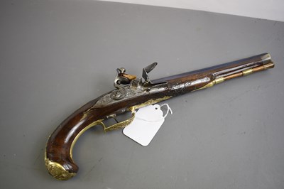 Lot 243 - A FINE 18TH CENTURY 25-BORE BOHEMIAN FLINTLOCK HOLSTER PISTOL BY PAUL BREIDENFELTER