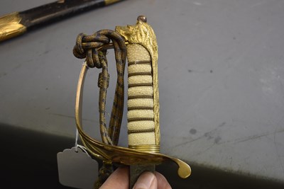 Lot 666 - A ROYAL NAVAL OFFICER'S SWORD
