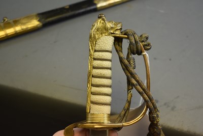 Lot 666 - A ROYAL NAVAL OFFICER'S SWORD