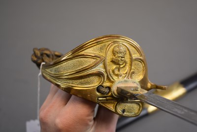 Lot 666 - A ROYAL NAVAL OFFICER'S SWORD