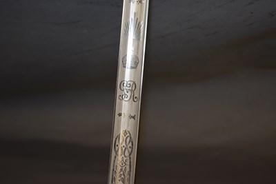 Lot 666 - A ROYAL NAVAL OFFICER'S SWORD